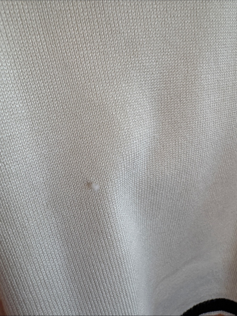 Women’s Cream/Ivory Two-Piece Knit Pantsuit with Black Trim / Sz L So Comfy!!! - Picture 11 of 12